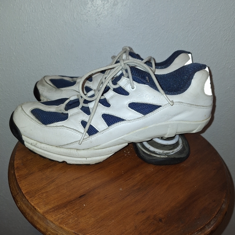 Z Coil Freedom White Blue Plantar Fascitis Pain Relief Orthopedic Spring Shoes